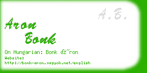 aron bonk business card